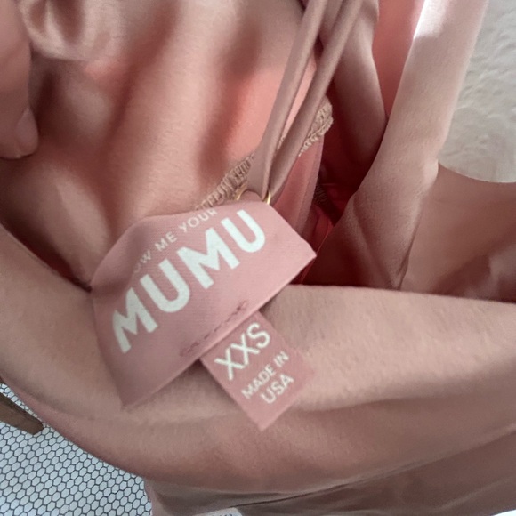 Show Me Your Mumu XXS in champagne luxe satin. Verona cowl dress. - Picture 2 of 2